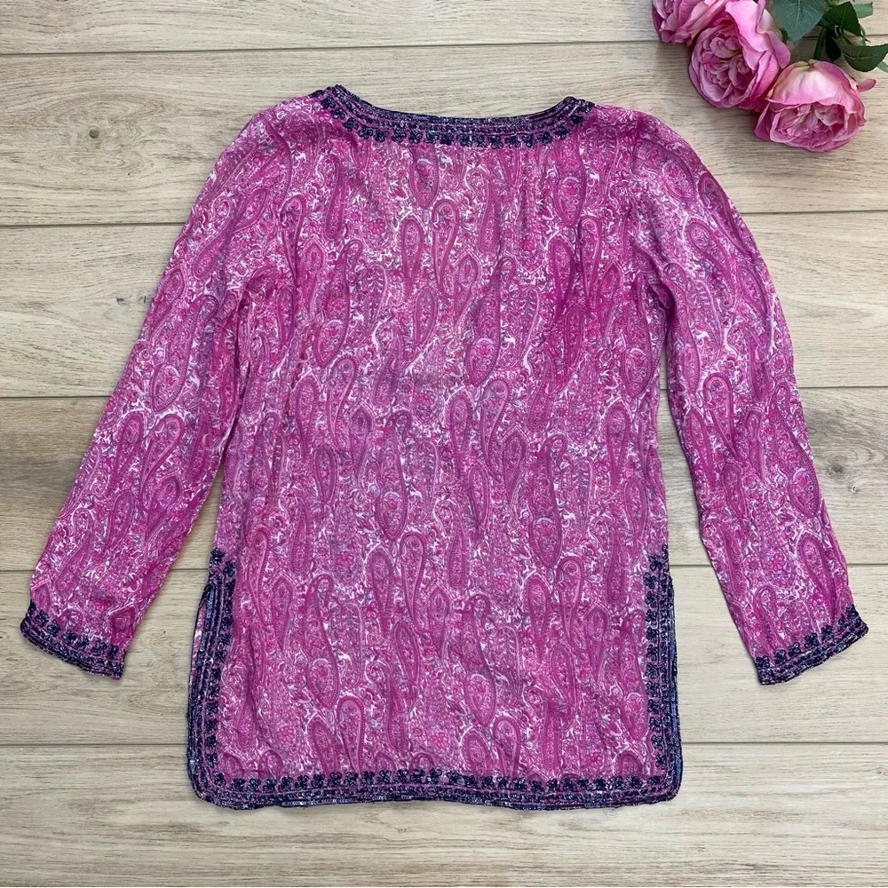 Calypso St.Barth | Yavia | Embellished Paisley Tunic Resort Resortwear Luxury - Picture 7 of 11